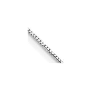 14" Sterling Silver Rhodium-plated .8mm Box Chain