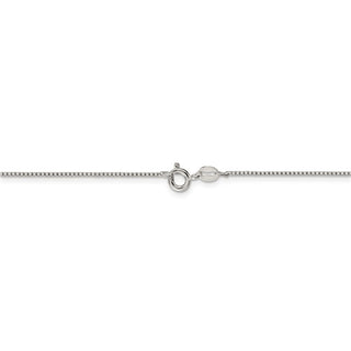 10" Sterling Silver .9mm Box Chain Anklet
