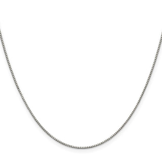 20" Rhodium-plated Sterling Silver .9mm Box Chain Necklace