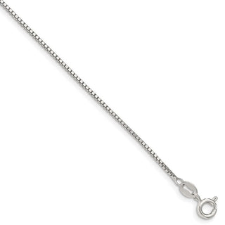 10" Sterling Silver 1.1mm Box Chain Anklet
