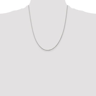 22" Sterling Silver 1.25mm Box Chain Necklace w/4in ext.