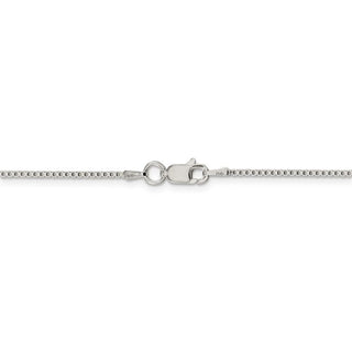 30" Rhodium-plated Sterling Silver 1.25mm Box Chain Necklace