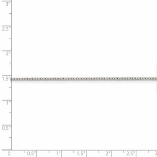 30" Rhodium-plated Sterling Silver 1.25mm Box Chain Necklace