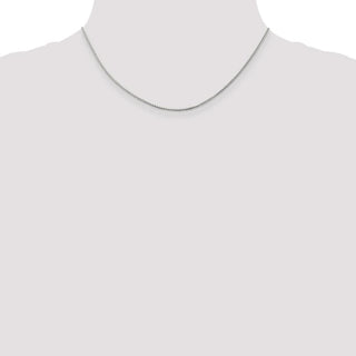 16" Rhodium-plated Sterling Silver 1.25mm Box Chain Necklace