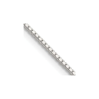 22" Sterling Silver 1.25mm Box Chain Necklace w/4in ext.