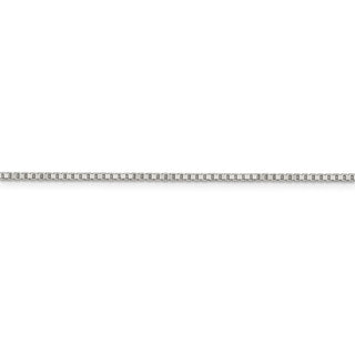 30" Rhodium-plated Sterling Silver 1.5mm Box Chain Necklace