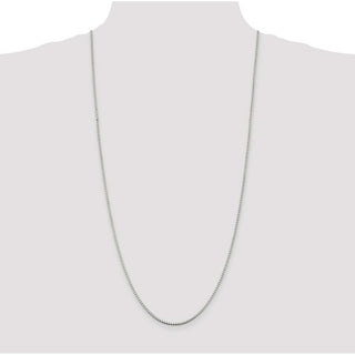 30" Sterling Silver 1.75mm Box Chain Necklace