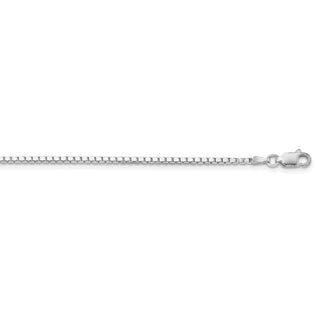 30" Rhodium-plated Sterling Silver 1.75mm Box Chain Necklace