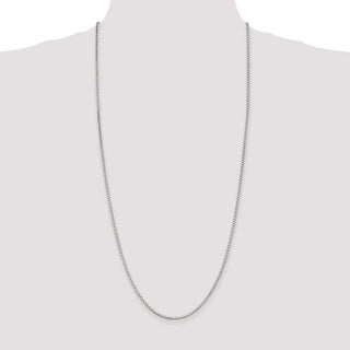 30" Sterling Silver 2mm Box Chain Necklace
