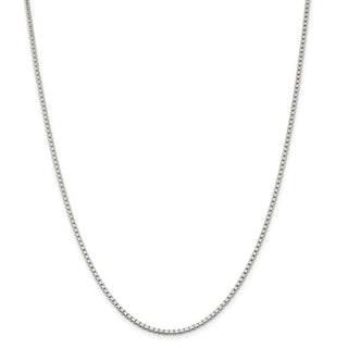 24" Sterling Silver 2mm Box Chain Necklace