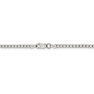 28" Sterling Silver 2.5mm Box Chain Necklace