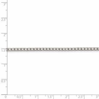 36" Sterling Silver 2.5mm Box Chain Necklace