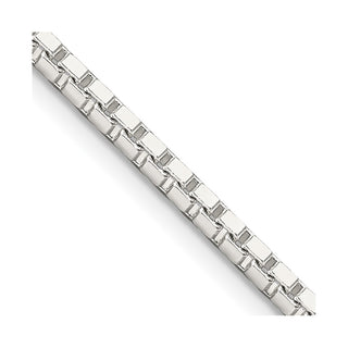 36" Sterling Silver 2.5mm Box Chain Necklace