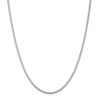 36" Sterling Silver 2.5mm Box Chain Necklace