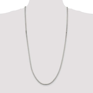 30" Sterling Silver 3.25mm Box Chain Necklace