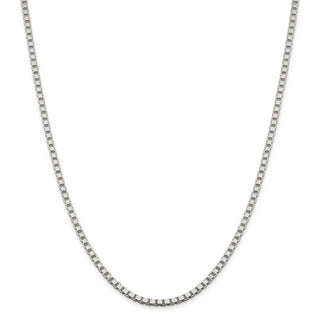 24" Sterling Silver 3.25mm Box Chain Necklace