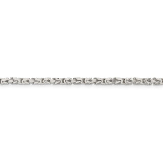 7" Sterling Silver 2.5mm Byzantine Chain Bracelet
