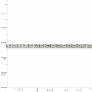 7" Sterling Silver 2.5mm Byzantine Chain Bracelet