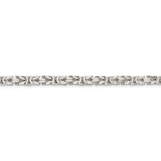 8" Sterling Silver 4.25mm Byzantine Chain Bracelet