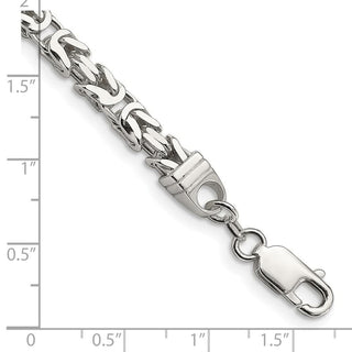 8" Sterling Silver 5mm Byzantine Chain Bracelet