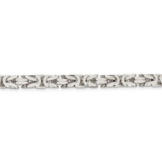 8" Sterling Silver 6mm Byzantine Chain Bracelet