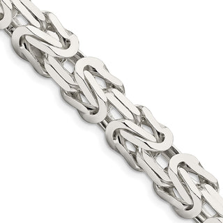 20" Sterling Silver 8.25mm Byzantine Chain Necklace