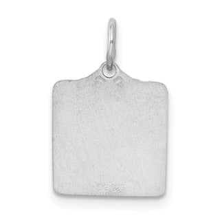 Sterling Silver Rhodium-plated Pink Birth Certificate Polished Charm