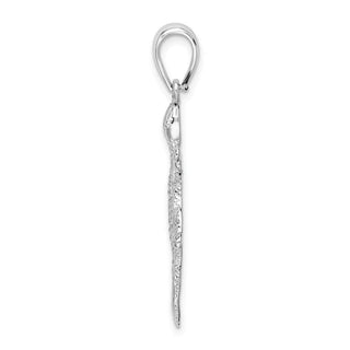 Sterling Silver Polished/Textured Gecko Pendant