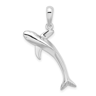 Sterling Silver Polished 3D Blue Shark Pendant
