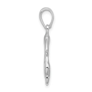 Sterling Silver Polished 3 Dolphin Circle Pendant