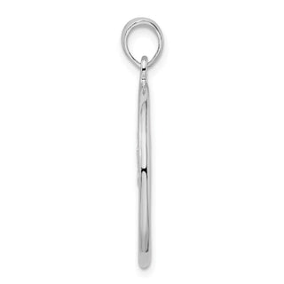Sterling Silver Polished Double Palm Tree Circle Pendant