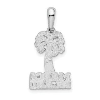 Sterling Silver Polished Marco Island Palm Tree Pendant