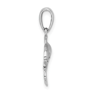 Sterling Silver Polished Dolphin Pendant QC10084
