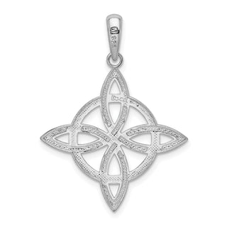 Sterling Silver Polished Celtic Eternity Knot Pendant