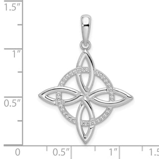 Sterling Silver Polished Celtic Eternity Knot Pendant