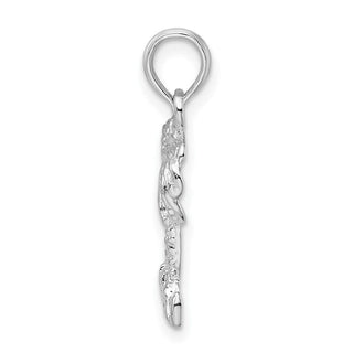 Sterling Silver Polished Palm Tree Pendant QC10117
