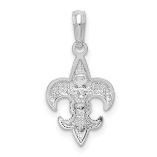 Sterling Silver Polished Fleur de lis Pendant QC10133