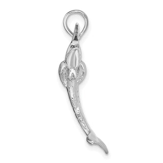 Sterling Silver Polished 3D Blue Marlin Pendant