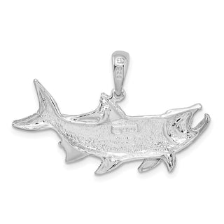 Sterling Silver Polished Tarpon Fish Pendant