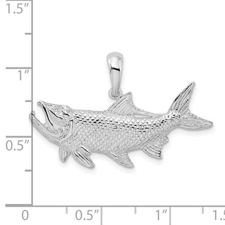 Sterling Silver Polished Tarpon Fish Pendant