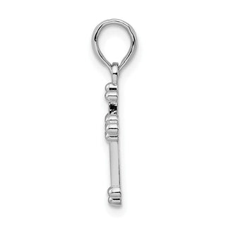Sterling Silver Polished Budded Cross Small Pendant