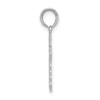 Sterling Silver Polished Lace Trim Cross Pendant