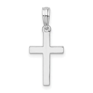 Sterling Silver Polished Cross Pendant QC10167