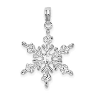 Sterling Silver Polished Snowflake Pendant