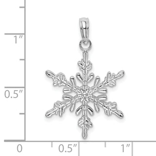 Sterling Silver Polished Snowflake Pendant