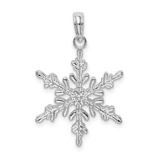 Sterling Silver Polished Snowflake Pendant