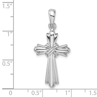 Sterling Silver w/X-Center Budded Cross Pendant