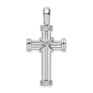 Sterling Silver w/Endcaps and X-Center Latin Cross Pendant