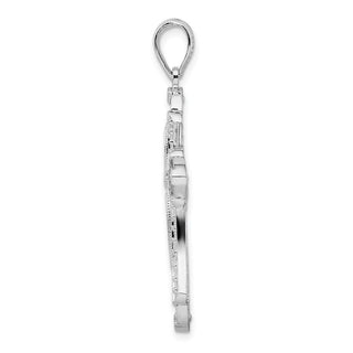 Sterling Silver Fleur de Lis w/Poem on Reverse Cross Pendant