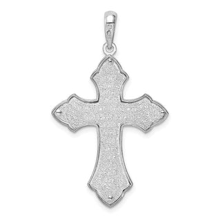 Sterling Silver Fleur de Lis w/Poem on Reverse Cross Pendant